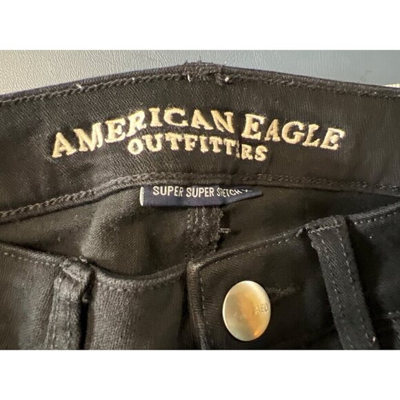 American Eagle Outfitters Womens Super SuperStretch Jeggings Size 00 short Blac - Picture 4 of 12
